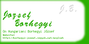 jozsef borhegyi business card