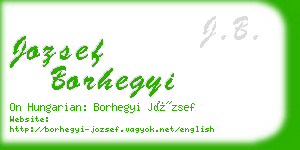 jozsef borhegyi business card